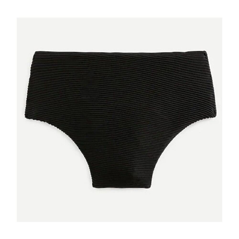 J. Crew High Waist Ribbed Bikini Bottom